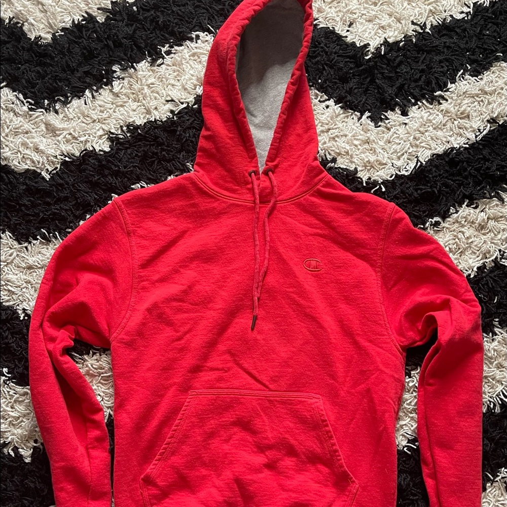 Red Champion Hoodie Mens Small